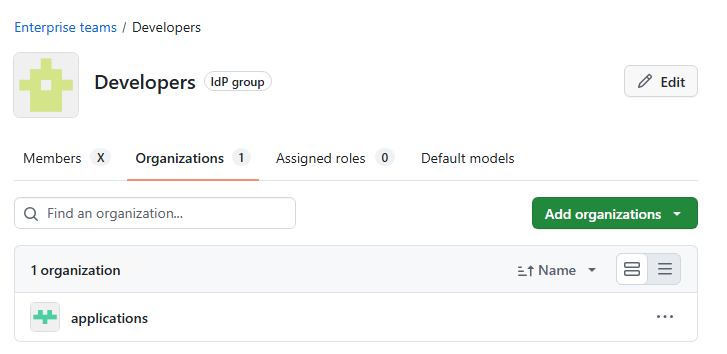 Assigning an enterprise team to an org, redacted